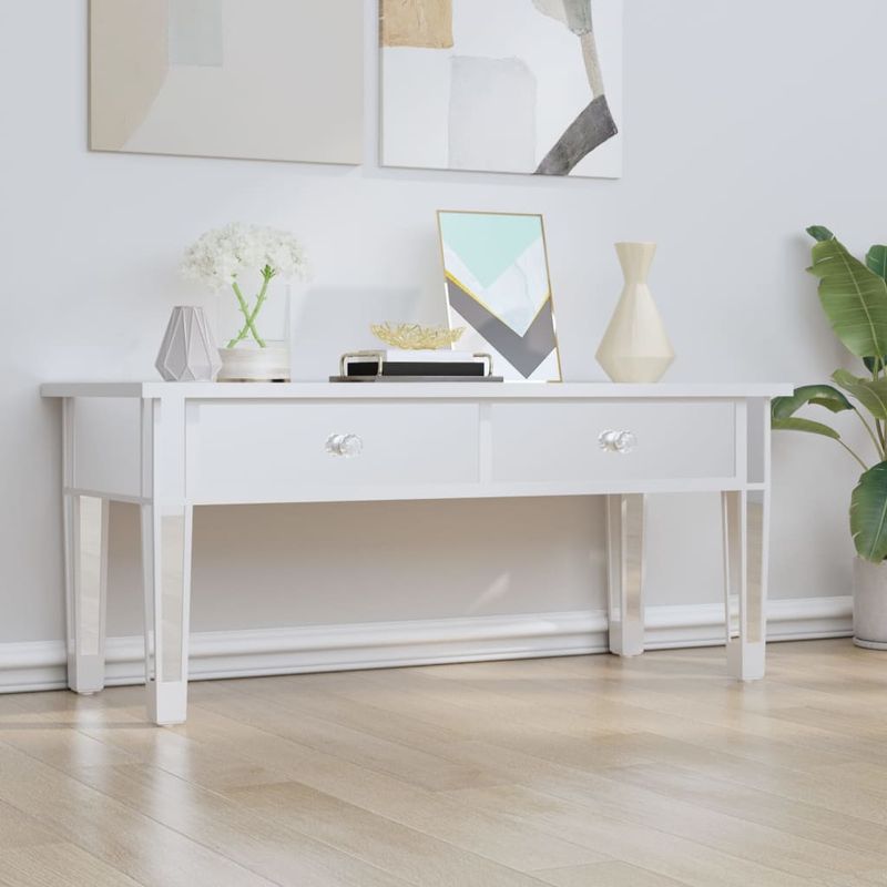 Casa si Gradina - Mobilier - Mese si birouri - Masute de cafea - Masuta de cafea cu oglinda 106x45x45 cm lemn compozit si sticla - Infinity.ro