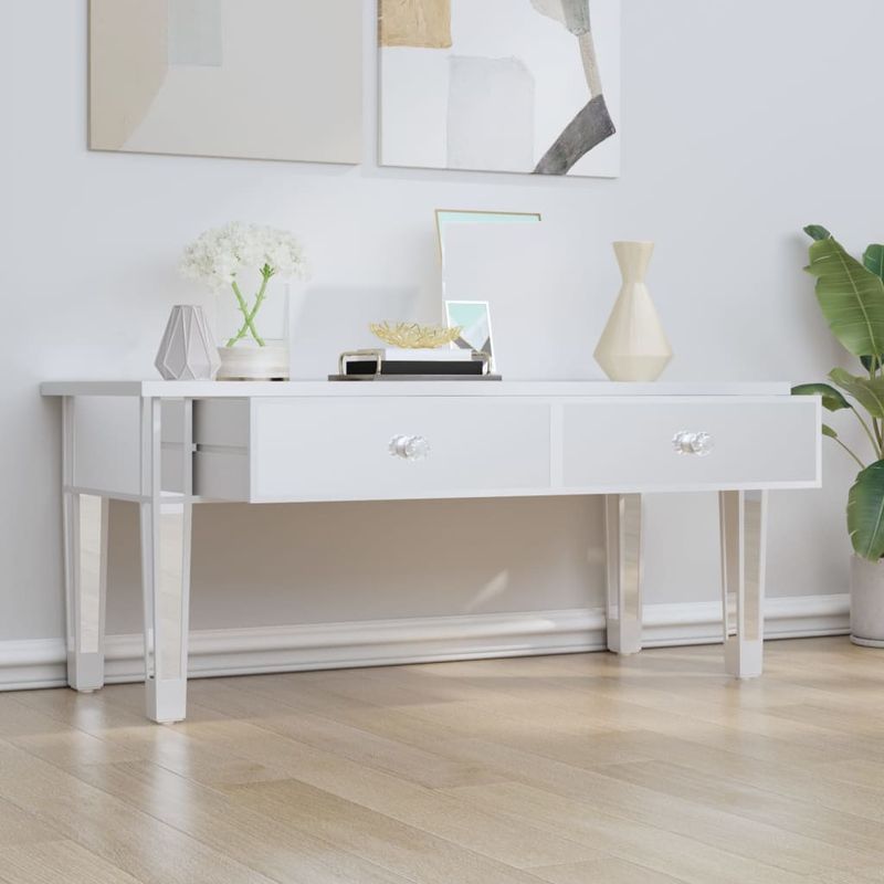 Casa si Gradina - Mobilier - Mese si birouri - Masute de cafea - Masuta de cafea cu oglinda 106x45x45 cm lemn compozit si sticla - Infinity.ro