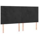Casa si Gradina - Mobilier - Paturi si accesorii - Accesorii paturi - Tablii de pat, 4 buc, negru, 80x5x78/88 cm, catifea - Infinity.ro