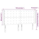 Casa si Gradina - Mobilier - Paturi si accesorii - Accesorii paturi - Tablie de pat cu aripioare, crem, 163x16x118/128 cm, piele eco - Infinity.ro