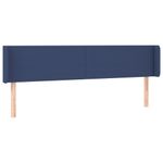 Casa si Gradina - Mobilier - Paturi si accesorii - Accesorii paturi - Tablie de pat cu LED, albastru, 203x16x78/88 cm, textil - Infinity.ro