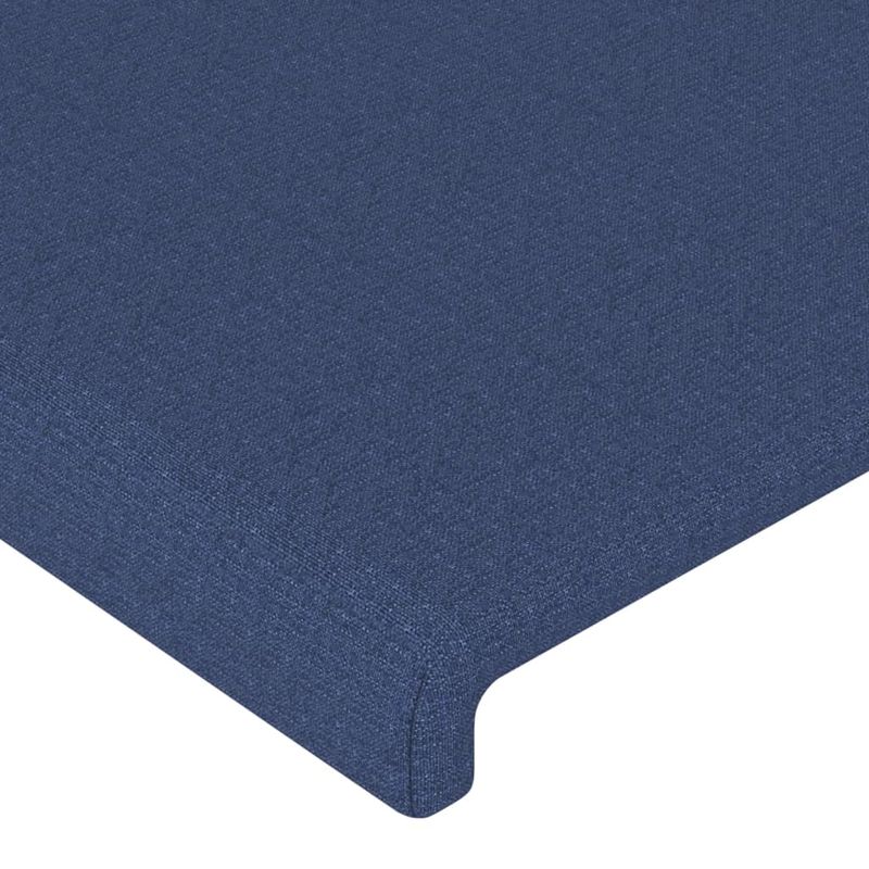 Casa si Gradina - Mobilier - Paturi si accesorii - Accesorii paturi - Tablie de pat cu LED, albastru, 203x16x78/88 cm, textil - Infinity.ro