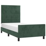 Casa si Gradina - Mobilier - Paturi si accesorii - Paturi - Cadru de pat cu tablie, verde inchis, 90x200 cm, catifea - Infinity.ro