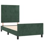 Casa si Gradina - Mobilier - Paturi si accesorii - Paturi - Cadru de pat cu tablie, verde inchis, 90x200 cm, catifea - Infinity.ro