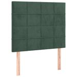 Casa si Gradina - Mobilier - Paturi si accesorii - Paturi - Cadru de pat cu tablie, verde inchis, 90x200 cm, catifea - Infinity.ro