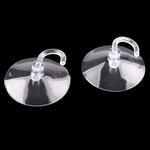 Casa si Gradina - Sanitare - Suporturi si accesorii baie - Suporturi baie - Set 2 carlige din silicon cu ventuza Crisalida, diametru 6 cm, Transparent - Infinity.ro