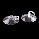 Casa si Gradina - Sanitare - Suporturi si accesorii baie - Set 2 carlige din silicon cu ventuza Crisalida, diametru 6 cm, Transparent - Infinity.ro