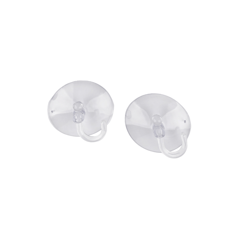 Casa si Gradina - Sanitare - Suporturi si accesorii baie - Suporturi baie - Set 2 carlige din silicon cu ventuza Crisalida, diametru 6 cm, Transparent - Infinity.ro