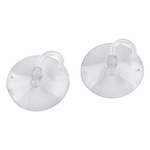 Casa si Gradina - Sanitare - Suporturi si accesorii baie - Suporturi baie - Set 2 carlige din silicon cu ventuza Crisalida, diametru 6 cm, Transparent - Infinity.ro