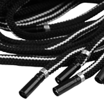 Fashion, accesorii si bijuterii - Femei - Incaltaminte femei - Accesorii incaltaminte - Set 2 sireturi rotunde pentru hanorac sau gluga Crisalida, lungime 135 cm, Negru si alb - Infinity.ro