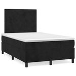 Casa si Gradina - Mobilier - Paturi si accesorii - Paturi - Pat box spring cu saltea, negru, 120x200 cm, catifea - Infinity.ro