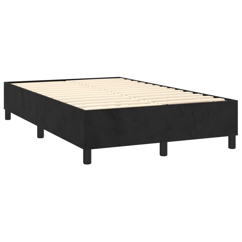 Casa si Gradina - Mobilier - Paturi si accesorii - Paturi - Pat box spring cu saltea, negru, 120x200 cm, catifea - Infinity.ro