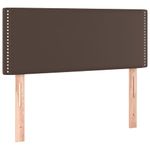 Casa si Gradina - Mobilier - Paturi si accesorii - Paturi - Pat cu arcuri, saltea și LED, maro, 100x200 cm, piele ecologica, model unică și cuie de tapițerie - Infinity.ro