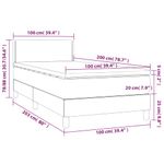 Casa si Gradina - Mobilier - Paturi si accesorii - Paturi - Pat cu arcuri, saltea și LED, maro, 100x200 cm, piele ecologica, model unică și cuie de tapițerie - Infinity.ro