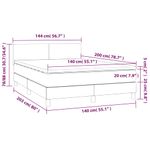 Casa si Gradina - Mobilier - Paturi si accesorii - Paturi - Pat box spring cu saltea, negru, 140x200 cm, textil - Infinity.ro