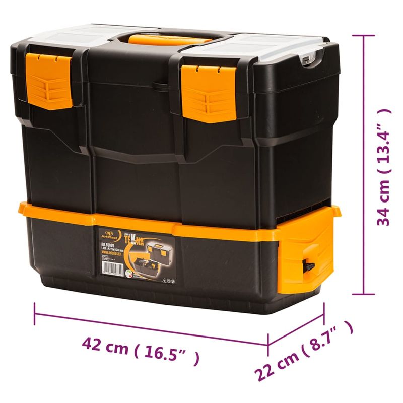 Casa si Gradina - Constructii - Depozitare, transport si protectie - Organizatoare si cutii scule - Cutie de scule, 420x220x340 mm, PP - Infinity.ro