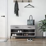 Casa si Gradina - Mobilier - Organizare si depozitare - Organizator incaltaminte - Banca de pantofi, gri sonoma, 102x35x55 cm, lemn prelucrat - Infinity.ro