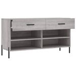 Casa si Gradina - Mobilier - Organizare si depozitare - Organizator incaltaminte - Banca de pantofi, gri sonoma, 102x35x55 cm, lemn prelucrat - Infinity.ro