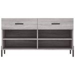 Casa si Gradina - Mobilier - Organizare si depozitare - Organizator incaltaminte - Banca de pantofi, gri sonoma, 102x35x55 cm, lemn prelucrat - Infinity.ro