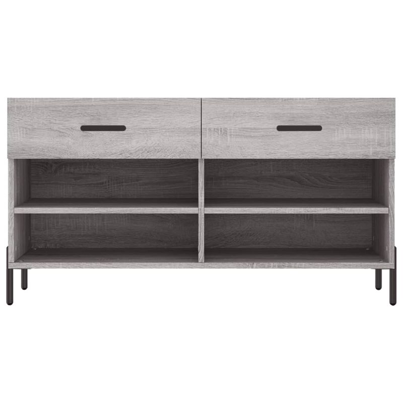 Casa si Gradina - Mobilier - Organizare si depozitare - Organizator incaltaminte - Banca de pantofi, gri sonoma, 102x35x55 cm, lemn prelucrat - Infinity.ro