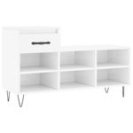Casa si Gradina - Mobilier - Organizare si depozitare - Organizator incaltaminte - Pantofar, alb extralucios, 102x36x60 cm, lemn compozit - Infinity.ro