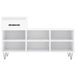Casa si Gradina - Mobilier - Organizare si depozitare - Organizator incaltaminte - Pantofar, alb extralucios, 102x36x60 cm, lemn compozit - Infinity.ro