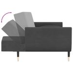 Casa si Gradina - Mobilier - Canapele si coltare - Canapele - Canapea extensibila cu 2 locuri, 2 perne, gri inchis, catifea - Infinity.ro