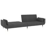 Casa si Gradina - Mobilier - Canapele si coltare - Canapele - Canapea extensibila cu 2 locuri, 2 perne, gri inchis, catifea - Infinity.ro