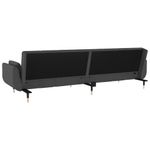 Casa si Gradina - Mobilier - Canapele si coltare - Canapele - Canapea extensibila cu 2 locuri, 2 perne, gri inchis, catifea - Infinity.ro