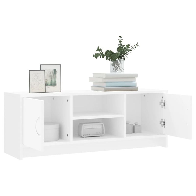 Casa si Gradina - Mobilier - Comode si corpuri - Comode - Dulap TV, alb, 102x30x37,5 cm, lemn compozit - Infinity.ro