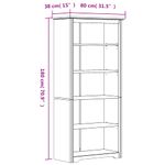 Casa si Gradina - Mobilier - Biblioteci si rafturi - Biblioteci - Biblioteca BODO, maro, 80x38x180 cm, lemn masiv pin, 5 rafturi - Infinity.ro