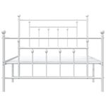 Casa si Gradina - Mobilier - Paturi si accesorii - Paturi - Cadru de pat metalic cu tablie de cap/picioare, alb, 107x203 cm - Infinity.ro
