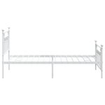 Casa si Gradina - Mobilier - Paturi si accesorii - Paturi - Cadru de pat metalic cu tablie de cap/picioare, alb, 107x203 cm - Infinity.ro