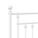 Casa si Gradina - Mobilier - Paturi si accesorii - Paturi - Cadru de pat metalic cu tablie de cap/picioare, alb, 107x203 cm - Infinity.ro