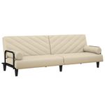 Casa si Gradina - Mobilier - Canapele si coltare - Canapele - Canapea extensibila cu cotiere, crem, material textil - Infinity.ro