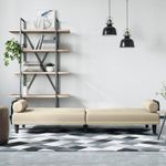 Casa si Gradina - Mobilier - Canapele si coltare - Canapele - Canapea extensibila cu cotiere, crem, material textil - Infinity.ro