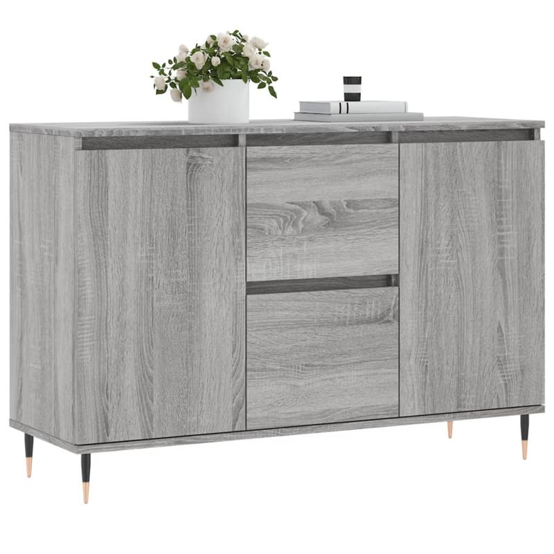 Casa si Gradina - Mobilier - Comode si corpuri - Comode - Servanta, gri sonoma, 104x35x70 cm, lemn prelucrat - Infinity.ro
