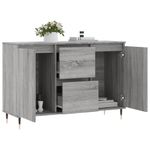 Casa si Gradina - Mobilier - Comode si corpuri - Comode - Servanta, gri sonoma, 104x35x70 cm, lemn prelucrat - Infinity.ro