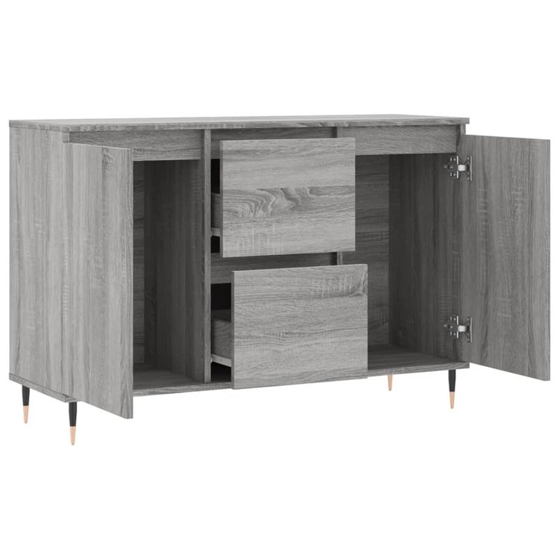 Casa si Gradina - Mobilier - Comode si corpuri - Comode - Servanta, gri sonoma, 104x35x70 cm, lemn prelucrat - Infinity.ro