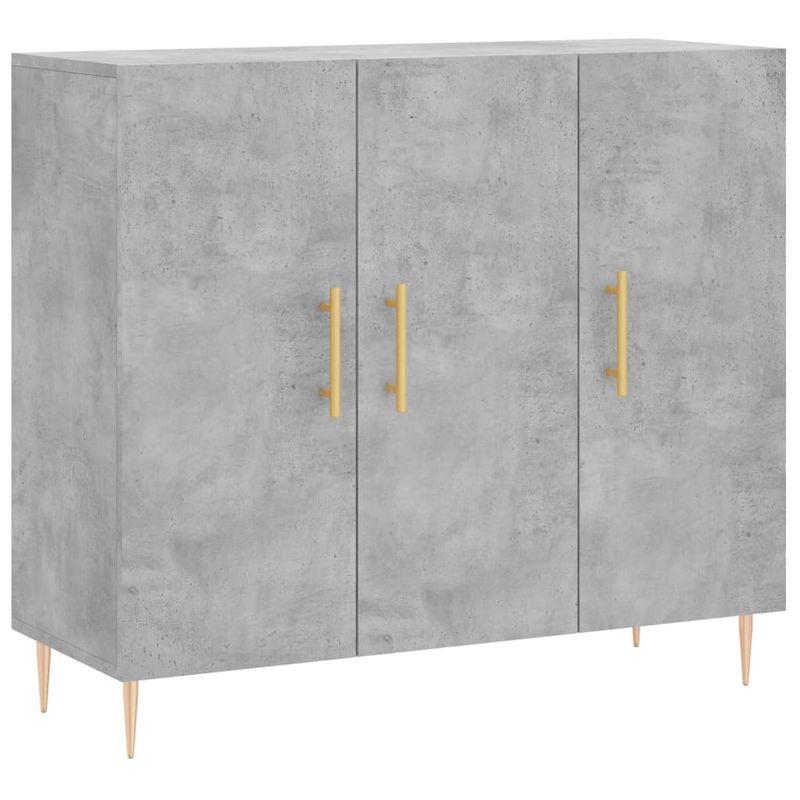 Casa si Gradina - Mobilier - Comode si corpuri - Comode - Servanta, gri beton, 90x34x80 cm, lemn compozit - Infinity.ro