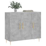 Casa si Gradina - Mobilier - Comode si corpuri - Comode - Servanta, gri beton, 90x34x80 cm, lemn compozit - Infinity.ro