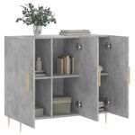 Casa si Gradina - Mobilier - Comode si corpuri - Comode - Servanta, gri beton, 90x34x80 cm, lemn compozit - Infinity.ro