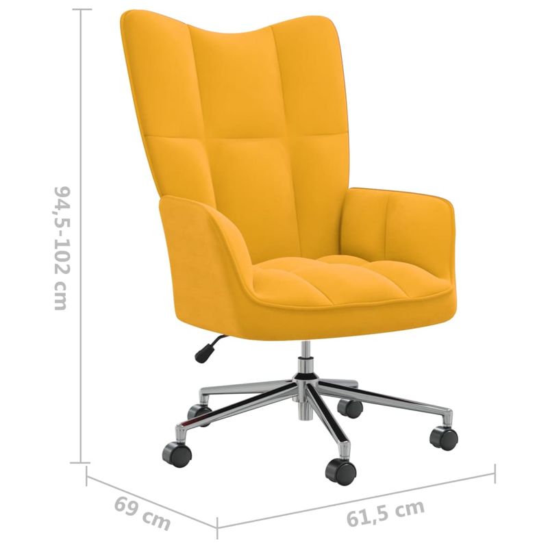 Casa si Gradina - Mobilier - Scaune si fotolii - Fotolii - Fotoliu de relaxare, galben mustar, catifea - Infinity.ro