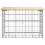 Casa si Gradina - Gradina si terasa - Mobilier exterior - Bancute de gradina - Banca de gradina, design gabion, 63x31,5x42 cm, lemn masiv pin - Infinity.ro