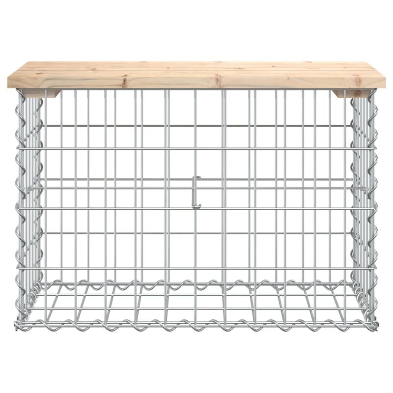 Casa si Gradina - Gradina si terasa - Mobilier exterior - Bancute de gradina - Banca de gradina, design gabion, 63x31,5x42 cm, lemn masiv pin - Infinity.ro