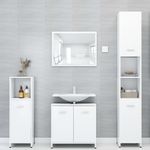 Casa si Gradina - Mobilier - Seturi de mobilier - Seturi baie - Set mobilier de baie, 3 piese, alb, lemn prelucrat - Infinity.ro