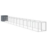 Petshop - Accesorii petshop - Culcusuri si custi - Custi interior si exterior - Cusca caine cu tarc antracit 110x1221x110 cm otel galvanizat - Infinity.ro