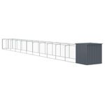 Petshop - Accesorii petshop - Culcusuri si custi - Custi interior si exterior - Cusca caine cu tarc antracit 110x1221x110 cm otel galvanizat - Infinity.ro