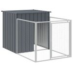 Petshop - Accesorii petshop - Culcusuri si custi - Custi interior si exterior - Cusca caine cu tarc antracit 110x1221x110 cm otel galvanizat - Infinity.ro