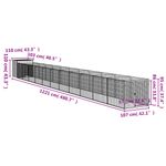 Petshop - Accesorii petshop - Culcusuri si custi - Custi interior si exterior - Cusca caine cu tarc antracit 110x1221x110 cm otel galvanizat - Infinity.ro